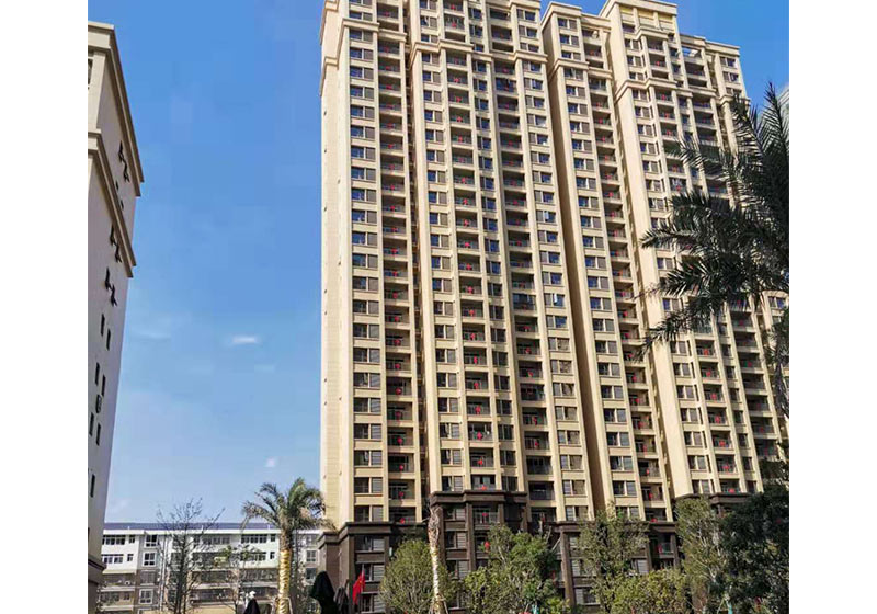 潜江都市华府——弹性拉毛+多彩漆